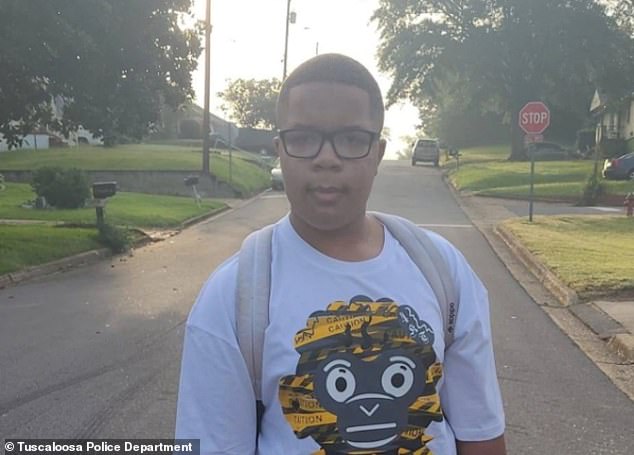 Kei'lan Allen, 13, was sitting in his room in Tuscaloosa around 6:20 pm Friday when the gunshots were fired at his home in Washington Square